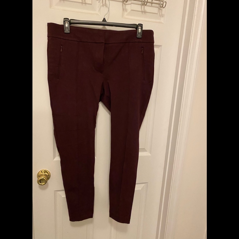 Loft Burgundy Skinny Pants, Size 16, Worn once.